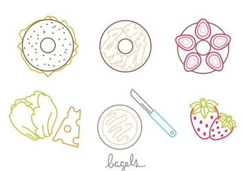 Bagel Icon Set - Free vector #405575